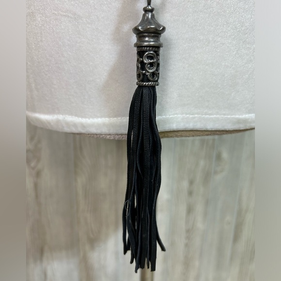 Black Braided Leather and Metal Belt 36” - Picture 9 of 12